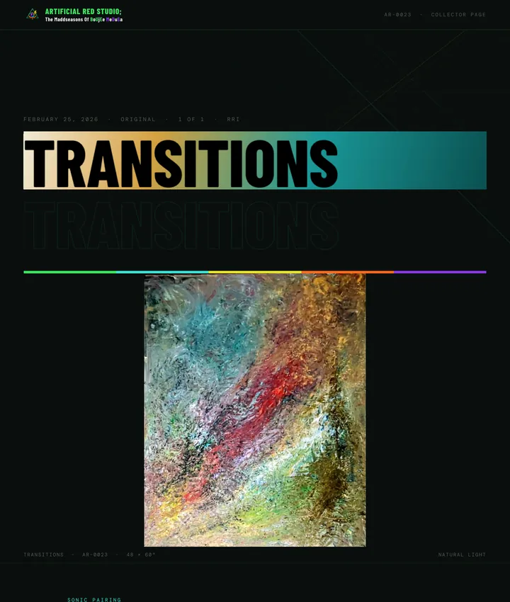 Opening of the earlier Transitions collector page.