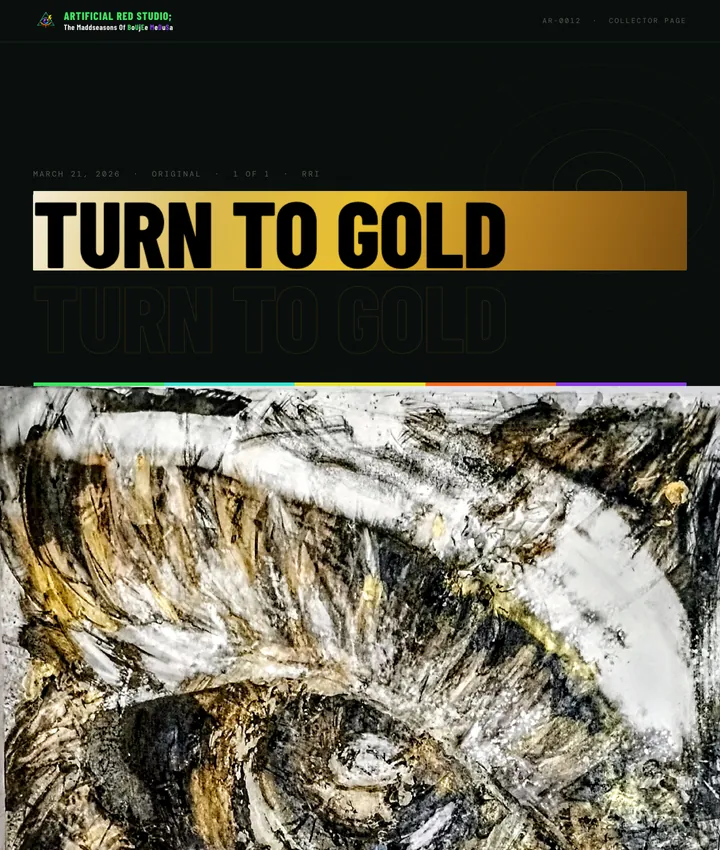 Opening of the earlier Turn to Gold collector page.